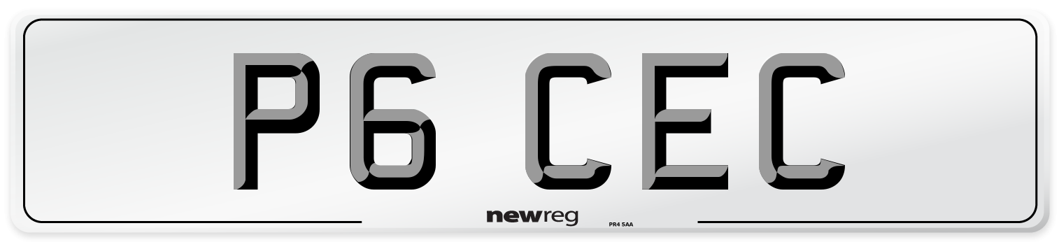 P6 CEC Number Plate from New Reg
